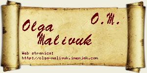 Olga Malivuk vizit kartica